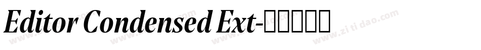 Editor Condensed Ext字体转换